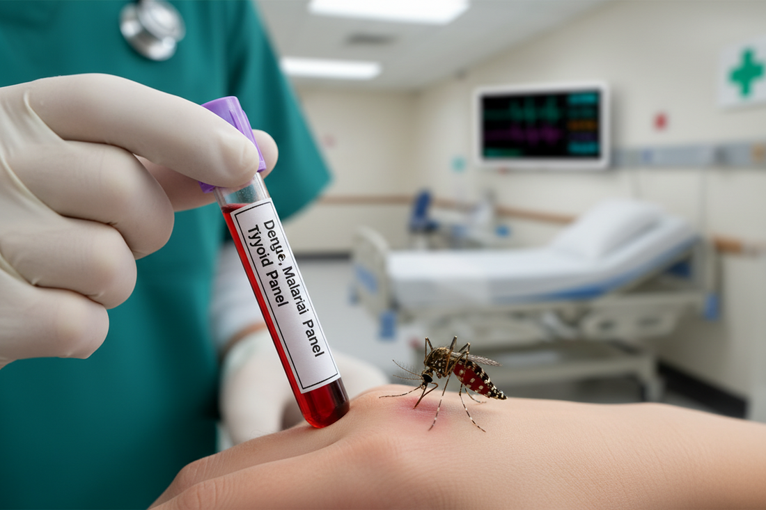 Dengue, Malaria & Typhoid