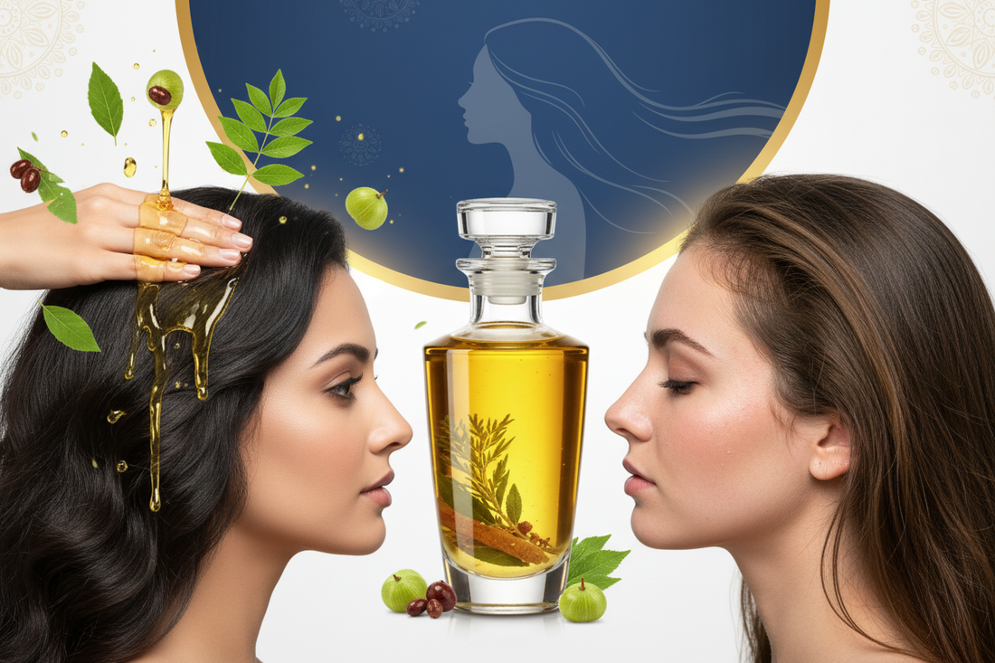 The Real Reason Ayurvedic Hair Oils Work for Some Indian Women and Do Nothing for Others (It Is About Scalp Type, Not the Oil)