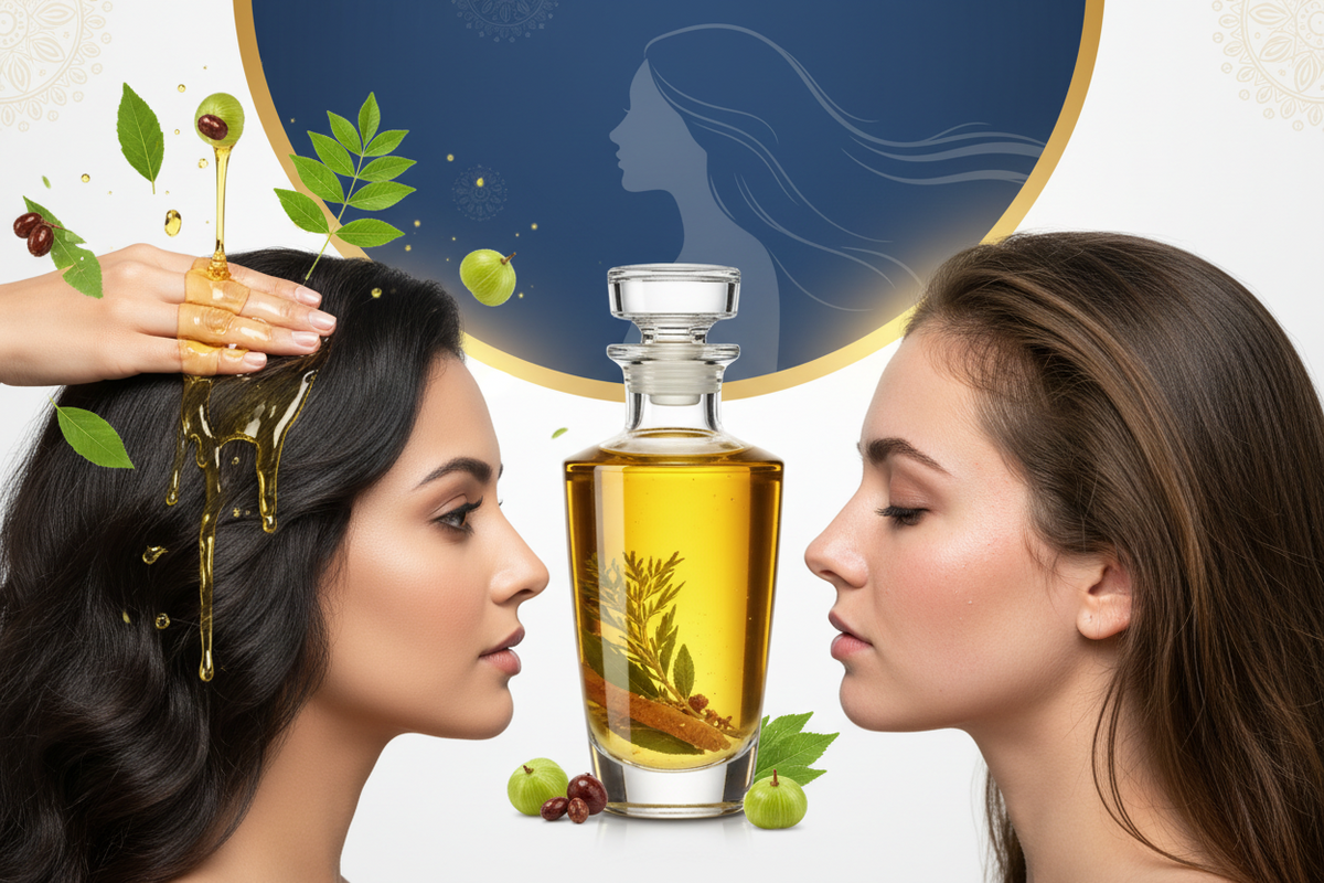 The Real Reason Ayurvedic Hair Oils Work for Some Indian Women and Do Nothing for Others (It Is About Scalp Type, Not the Oil)