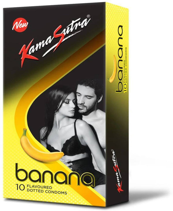 Kamasutra Banana Dotted Condoms