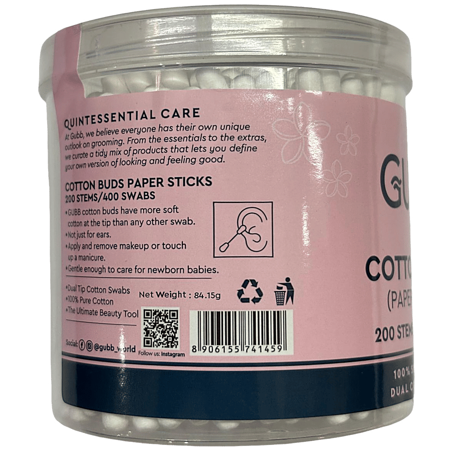Gubb Cotton Buds Paper Stick
