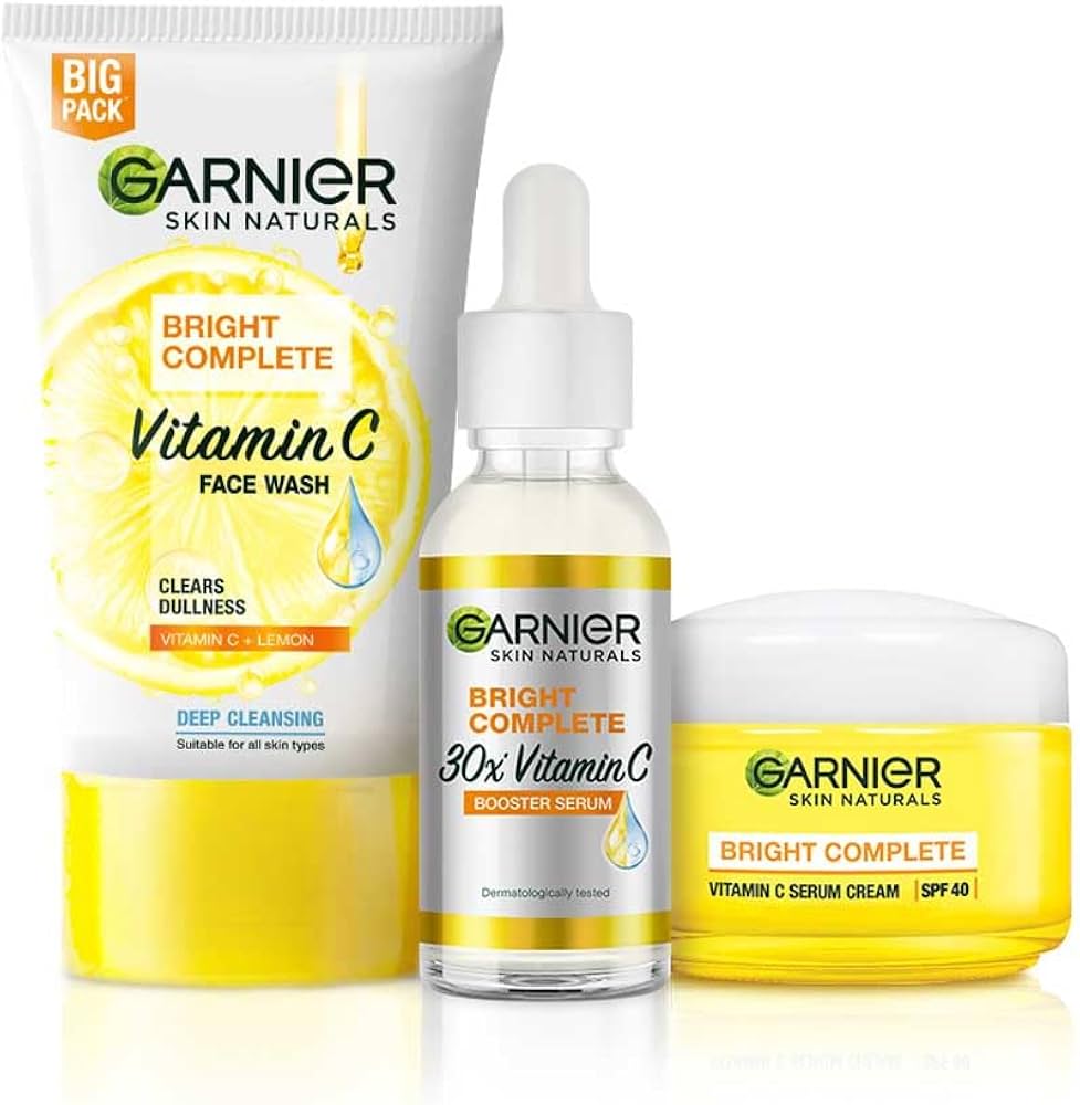 Garnier Vitamin C Brightening Kit (Free Vitamin C Face Wash)