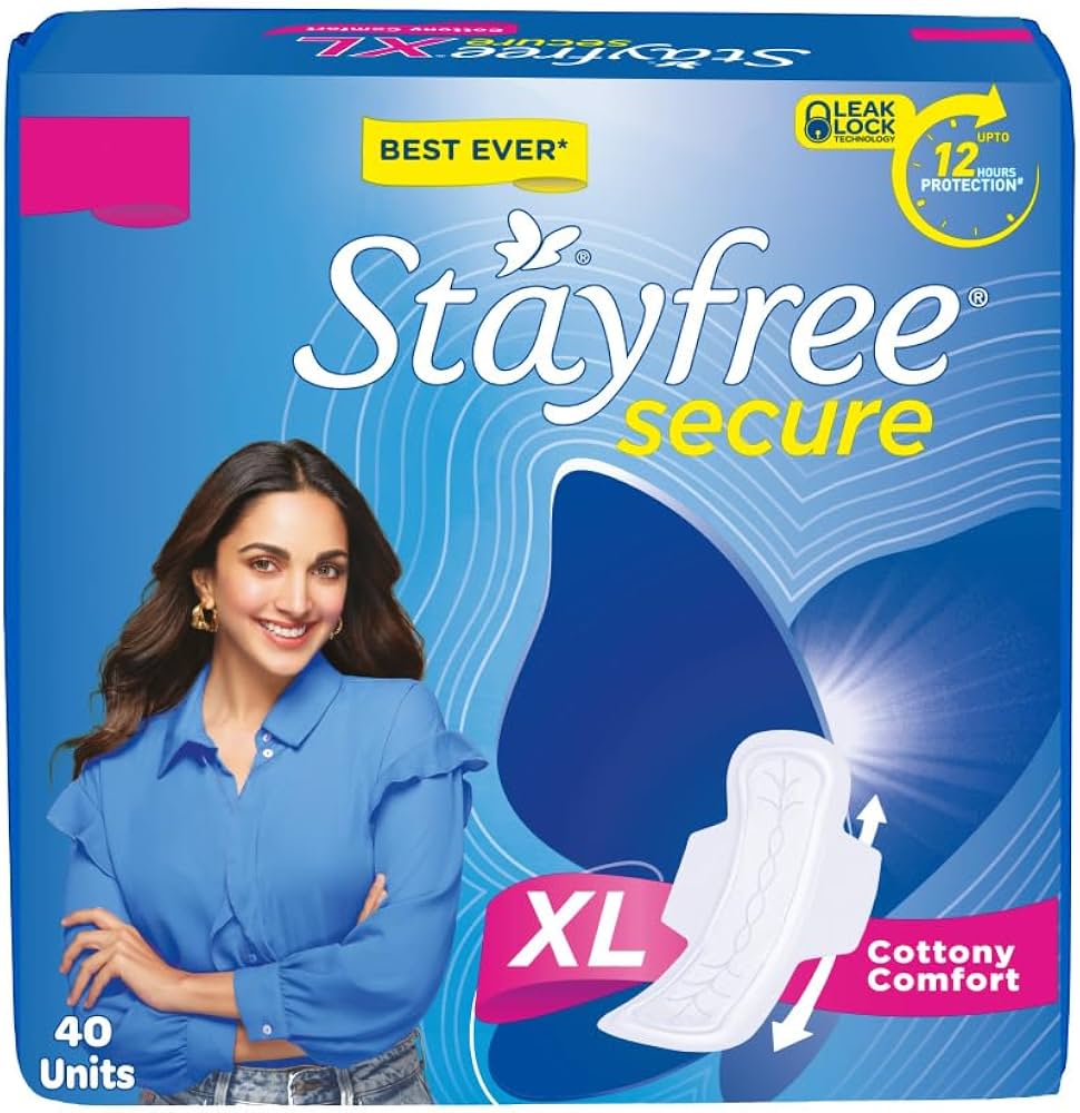 Stayfree Secure Cottony Sanitary Pads XL
