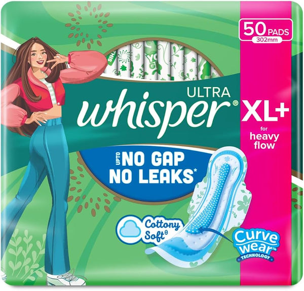 Whisper Ultra Clean Sanitary Pads XL+