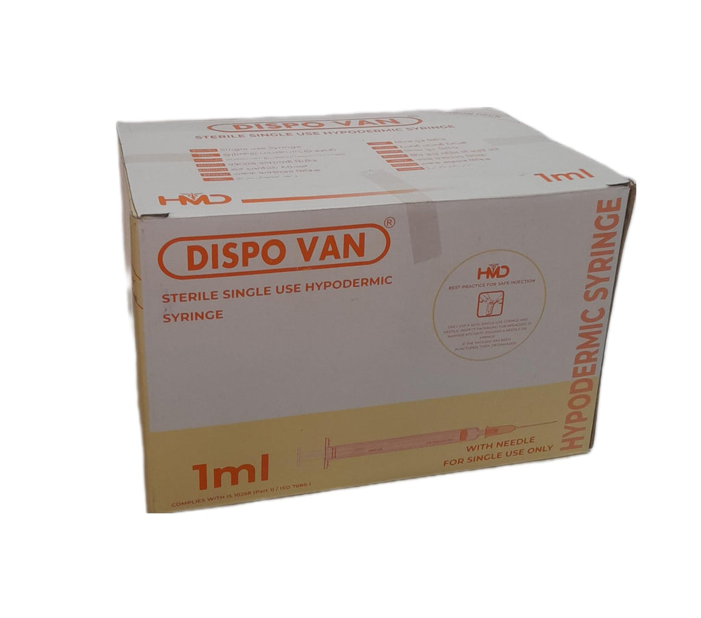 Dispo Van Single Use Hypodermic Syringe (1ml)