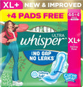 Whisper Ultra Up To No Gap No Leaks Sanitary Pads XL