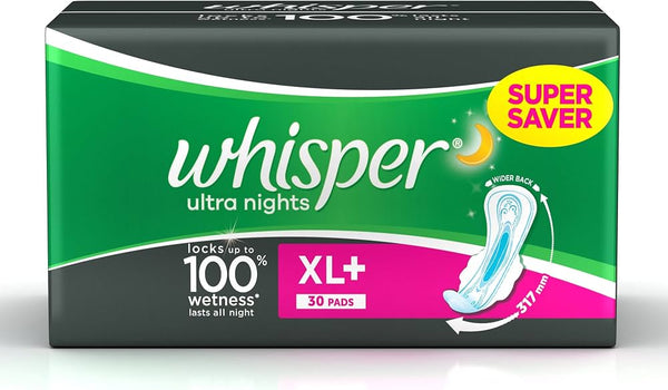 Whisper Ultra Night Sanitary Pads XL+