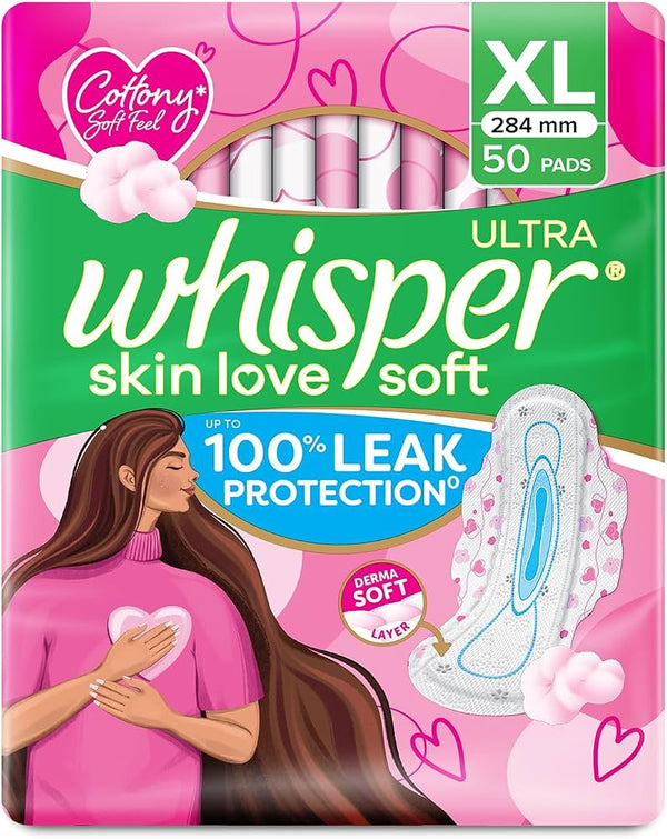 Whisper Ultra Skin Love Soft Sanitary Pads XL