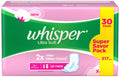 Whisper Ultra Soft XL+ Sanitary Pads 30s
