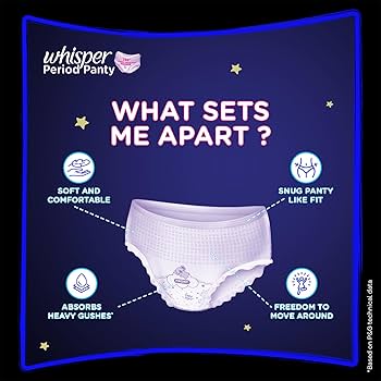 Whisper Super Absorbent Period Panty M-L