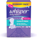 Whisper Daily Liners Clean & Fresh Normal