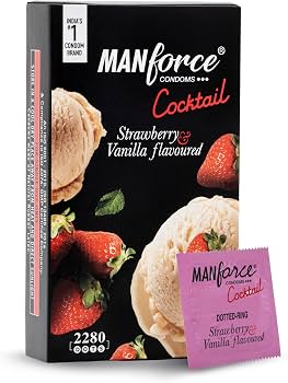 Manforce Cocktail Strawberry Vanilla Condoms 10s