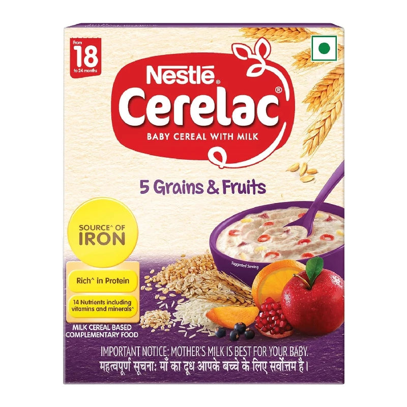 Cerelac 5 Grains And Fruits Baby Cereal 18 To 24 Months