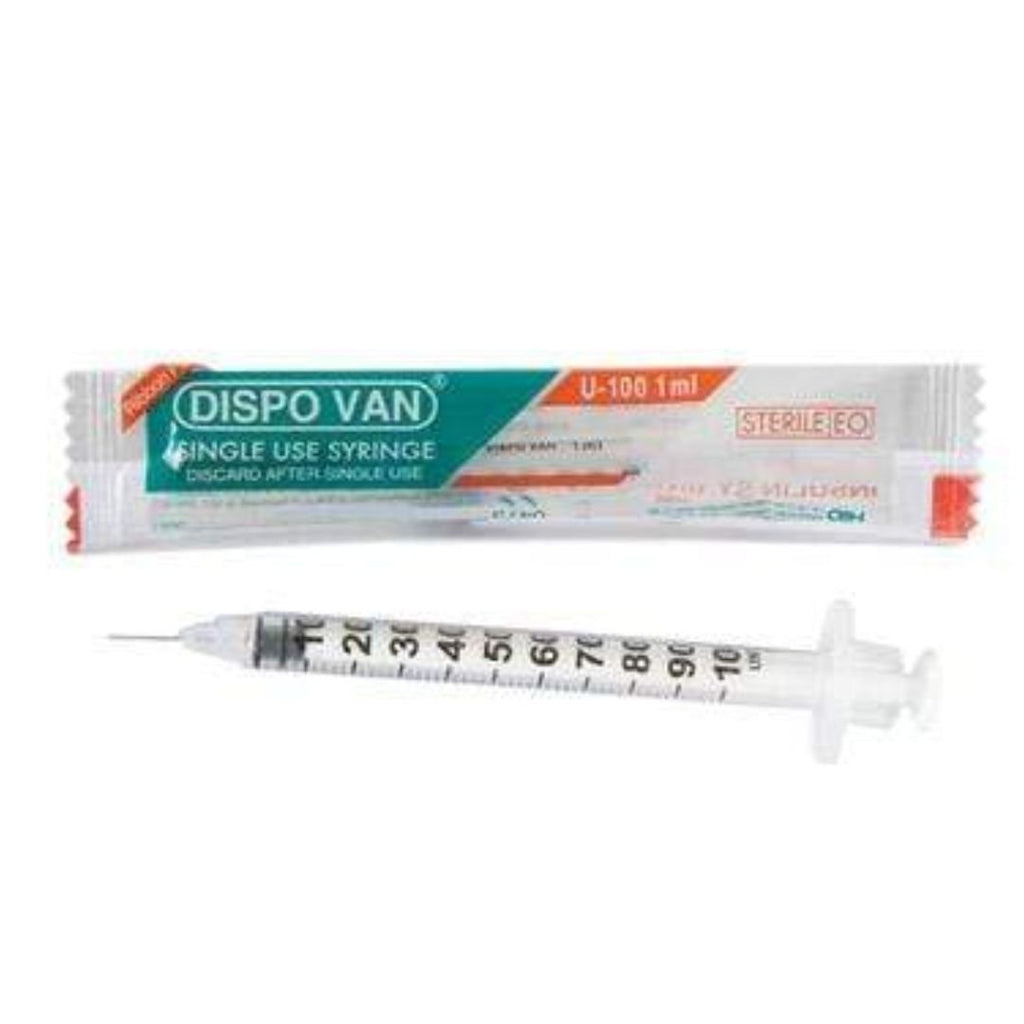 Dispo Van Single Use Hypodermic Syringe (1ml)