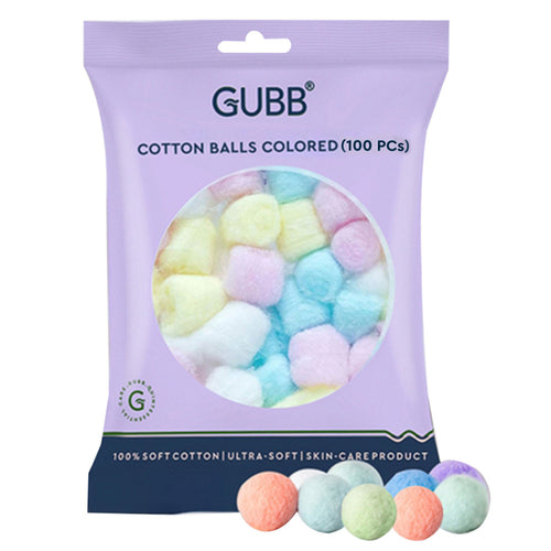 GUBB Colored Cotton Balls 100 Pcs