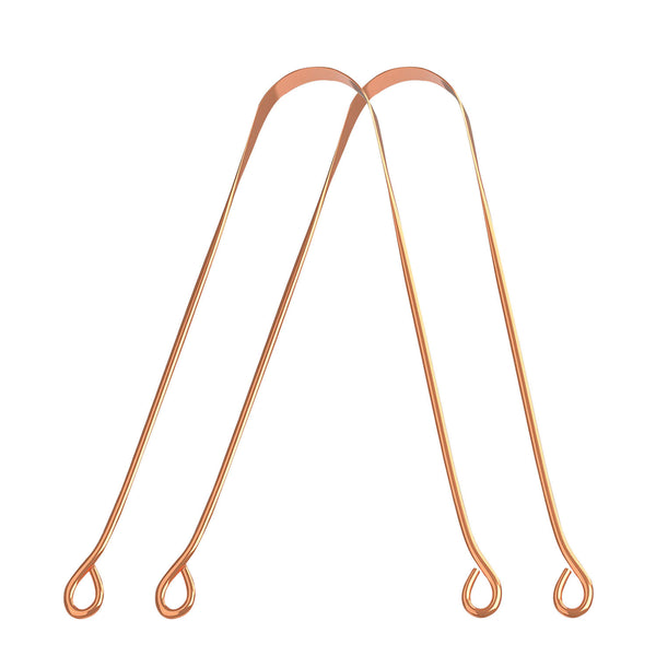 GUBB Copper Tongue Cleaner with Handle Pack of 2