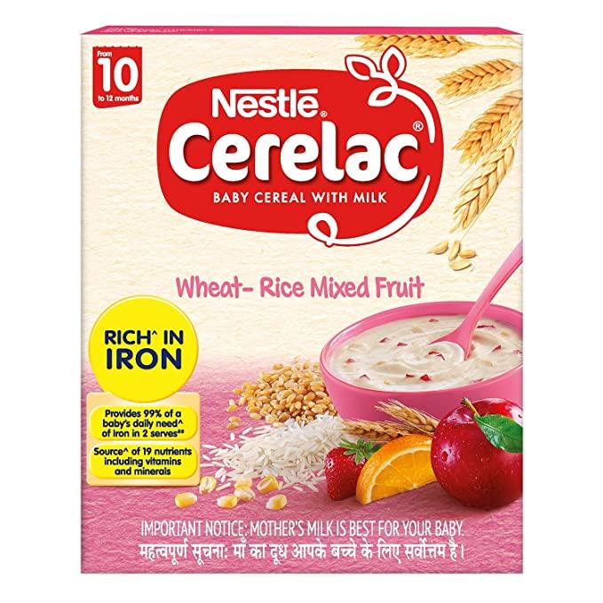 Nestle Cerelac Wheat Rice Mixed Fruit Baby Cereal 10 To 24 Months