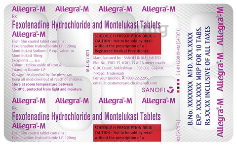 Allegra M 120/10 Tablet