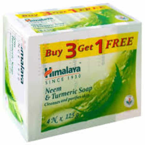 Himalaya Neem And Turmeric Soap (4 Piece X 125 Gm) + Buy 3 Get 1 Free