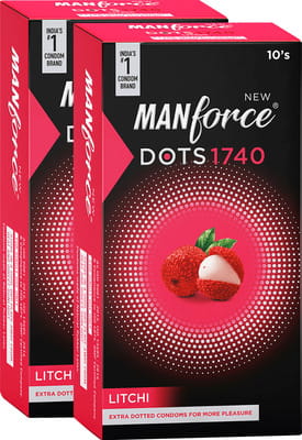 Manforce Extra Dotted Condoms Pack of 10