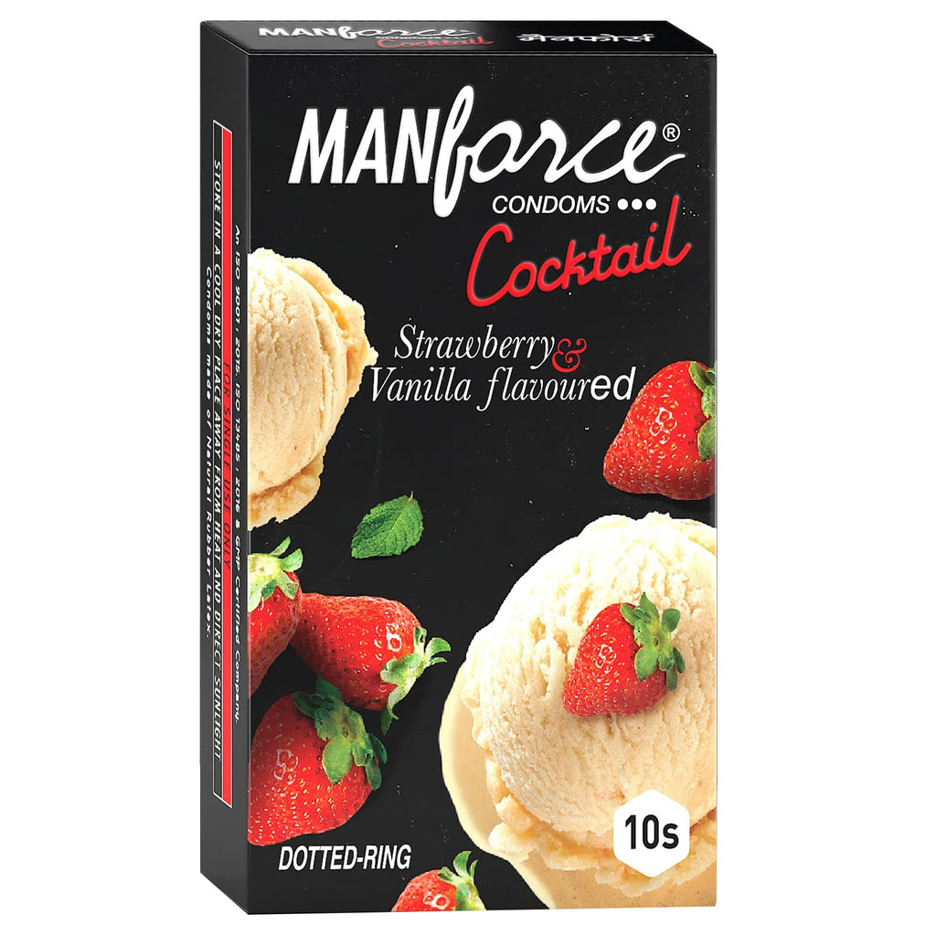 Manforce Cocktail Strawberry Vanilla Condoms 10s