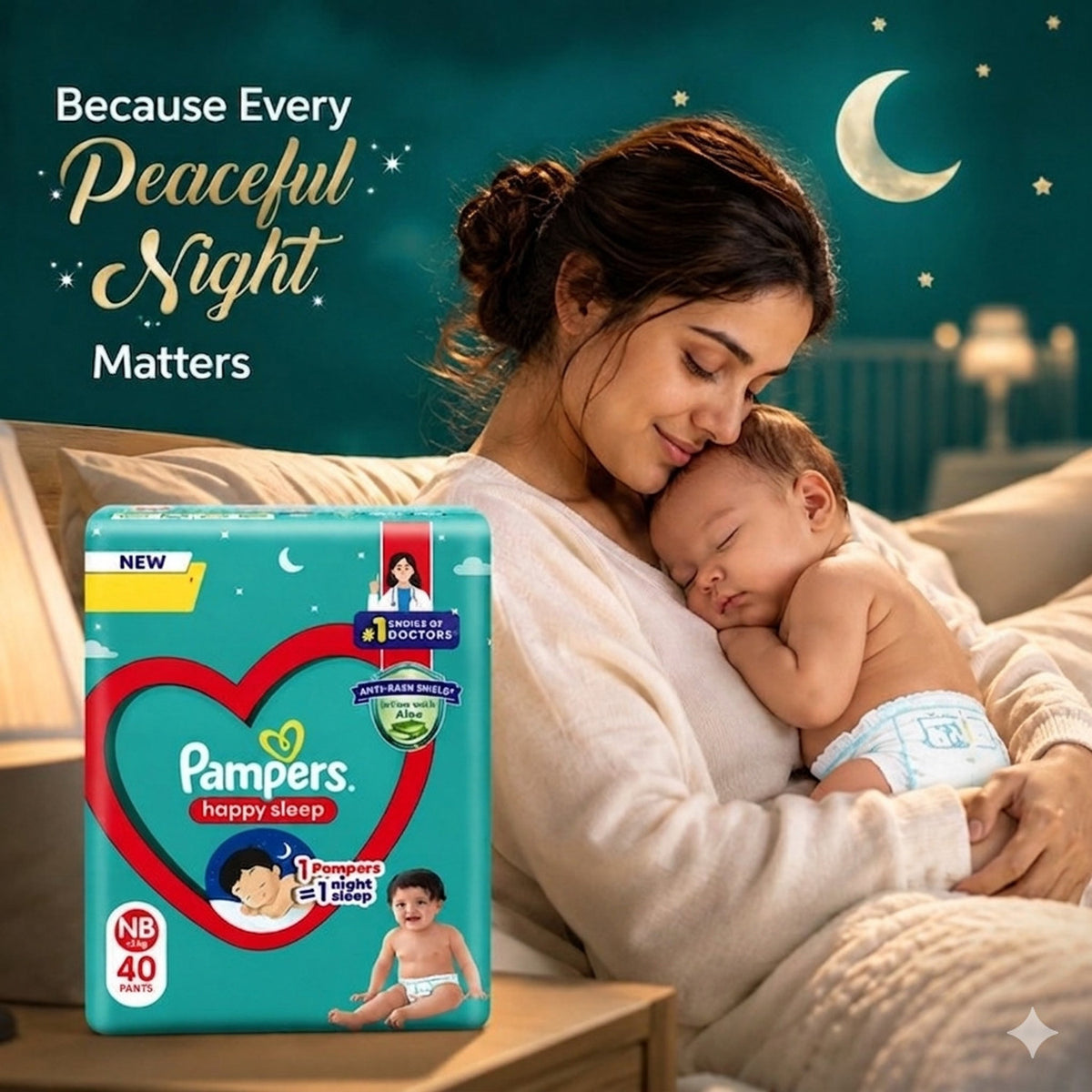 Pampers Happy Sleep Pants NB
