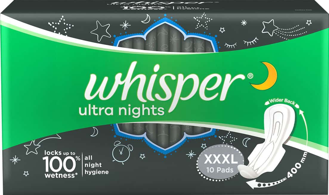 Whisper Ultra Nights Sanitary Pads XXXL